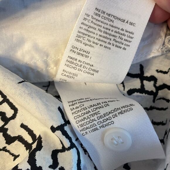 COS Shirt Dress with Pockets Blue Print 6 - Picture 12 of 12